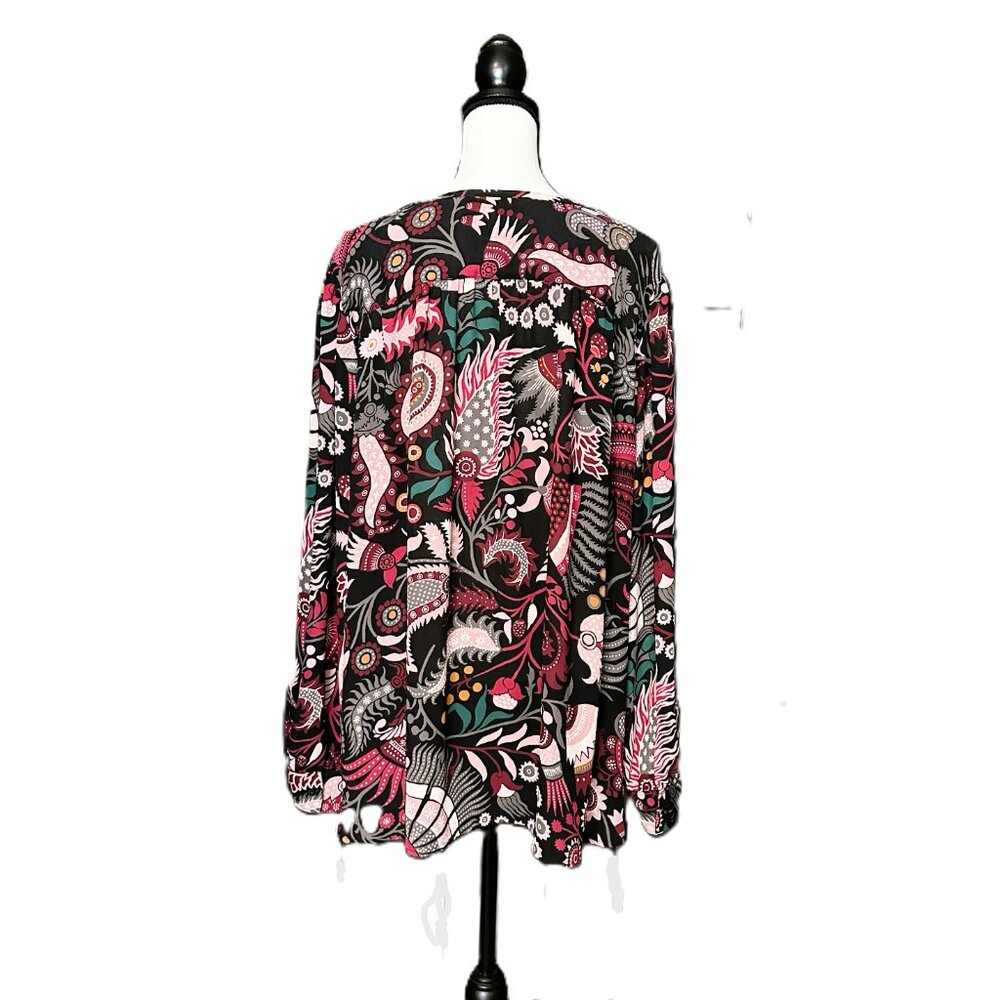 Women's Loft Sheer Long Sleeve Blouse Size XXL Fall Inspired - Picture 4 of 5